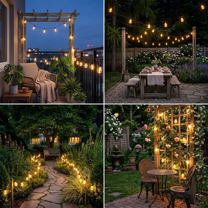 Solar Lichtketting Buiten 20 LED 9M Verlichting Balkon Tuin Terras — foto 4
