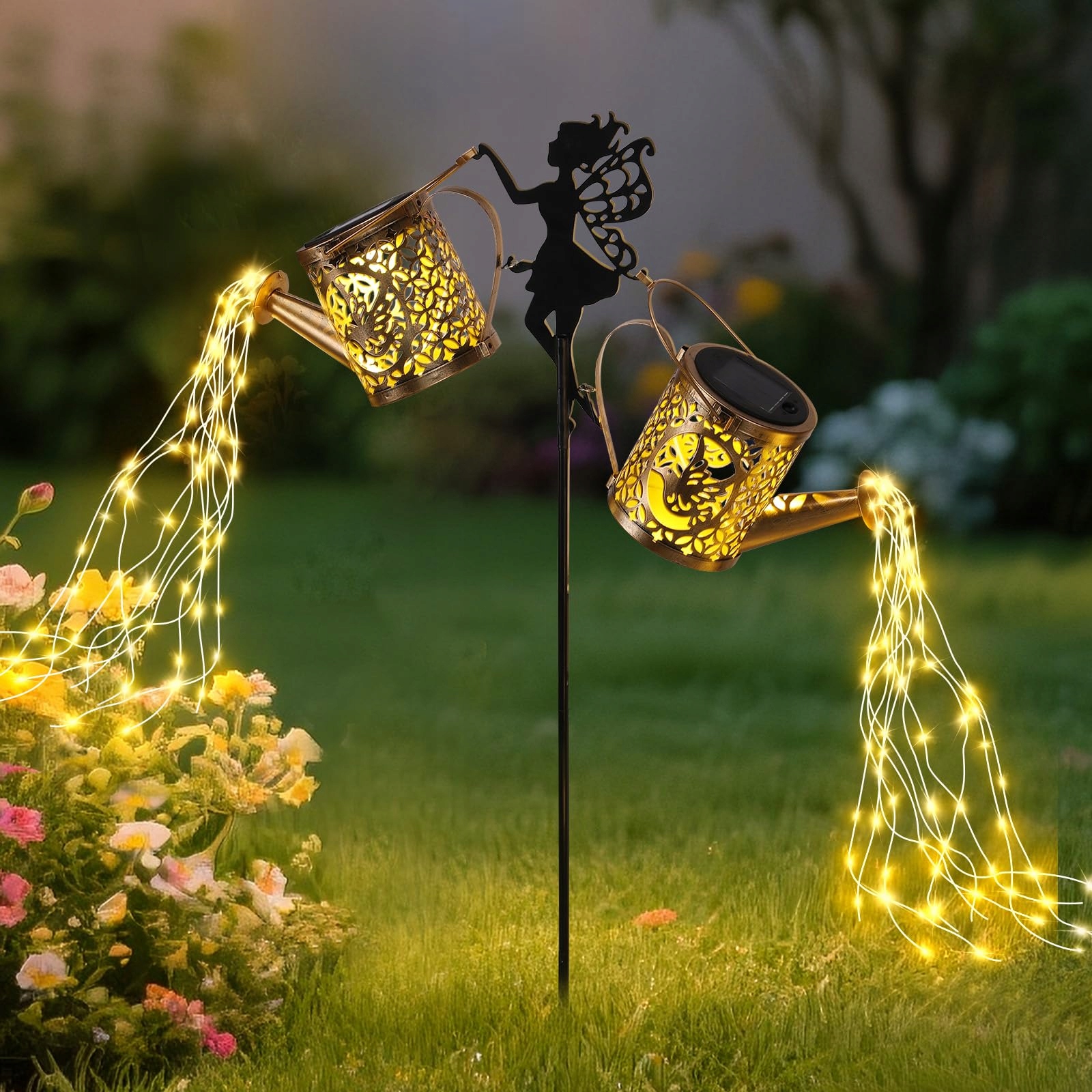 ZKLILI Solar Tuingieter IP65 Waterdicht Decoratie Terras Tuin