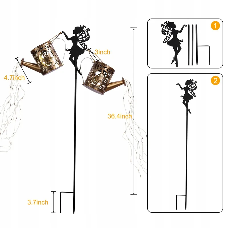 ZKLILI Solar Tuingieter IP65 Waterdicht Decoratie Terras Tuin — foto 5