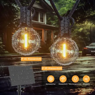 POGESTRAND Solar Lichtketting G40 10M USB 20 Lampen IP65 — miniatuur 7