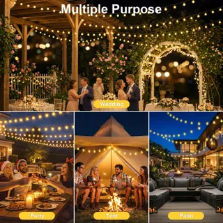 LIYADE Solar Lichtketting Buiten 8M 40LED IP65 Tuin Balkon Terras — miniatuur 7