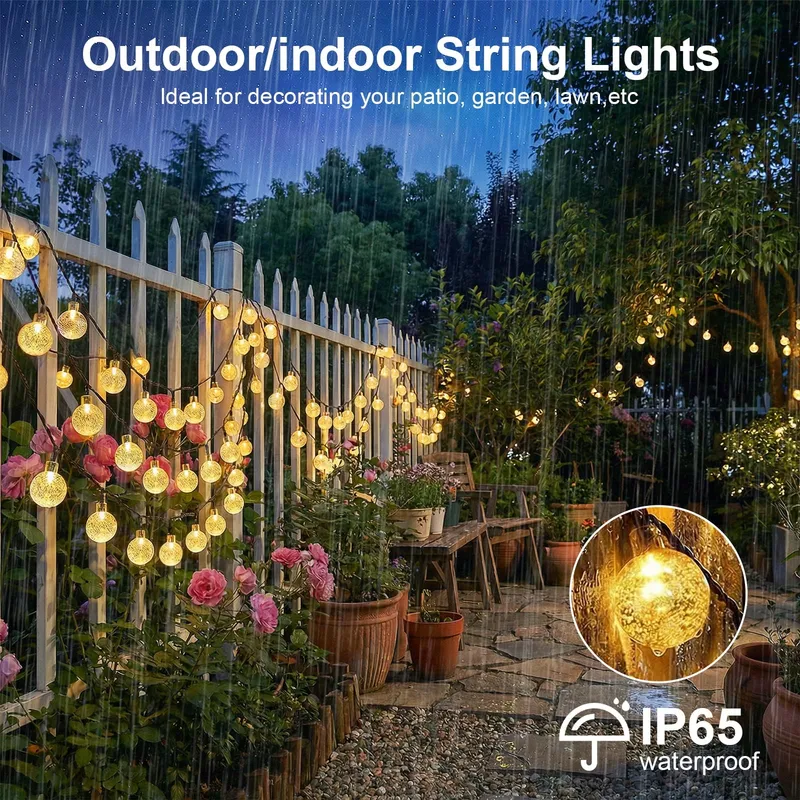 LIYADE Solar Lichtketting Buiten 8M 40LED IP65 Tuin Balkon Terras — foto 5