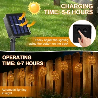 PAPIERSEIL Solar LED Lamp IP65 Buiten 3,6m Voor Tuin En Balkon — miniatuur 5