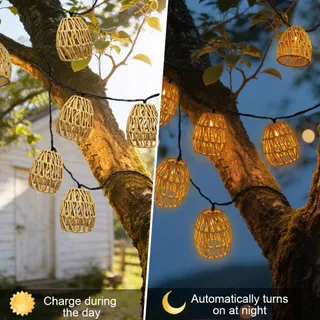 PAPIERSEIL Solar LED Lamp IP65 Buiten 3,6m Voor Tuin En Balkon — miniatuur 3