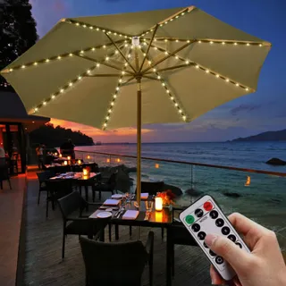 Parasolverlichting LED IP68 8x13m 3000K — miniatuur 1