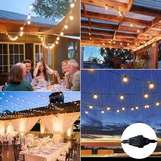 ZOTOYI LED Lichtketting 15M IP65 Waterdicht Buiten 20 G40 — miniatuur 5