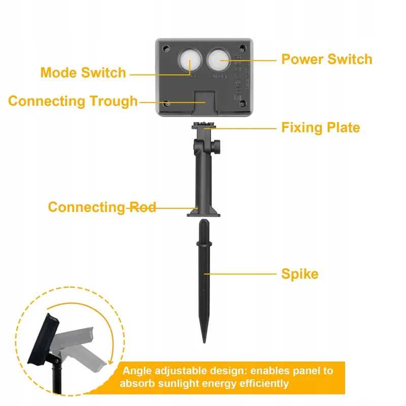 FFZZKJ Solar Lichtsnoer Buiten 12M 120LED IP65 Waterdicht Tuin Terras — foto 7