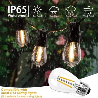 MU Lichtsnoer Buiten 10M Uitbreidbaar 10 Fittingen E27 IP65 — miniatuur 4