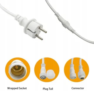MU Lichtsnoer Buiten 10M Uitbreidbaar 10 Fittingen E27 IP65 — miniatuur 3