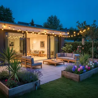 LED Lichtketting Buiten 20M Warmwit IP44 Waterdicht Balkon Terras — miniatuur 2