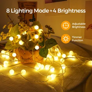 LED Kerstverlichting 27M Warm Wit Buiten En Binnen IP44 — miniatuur 4