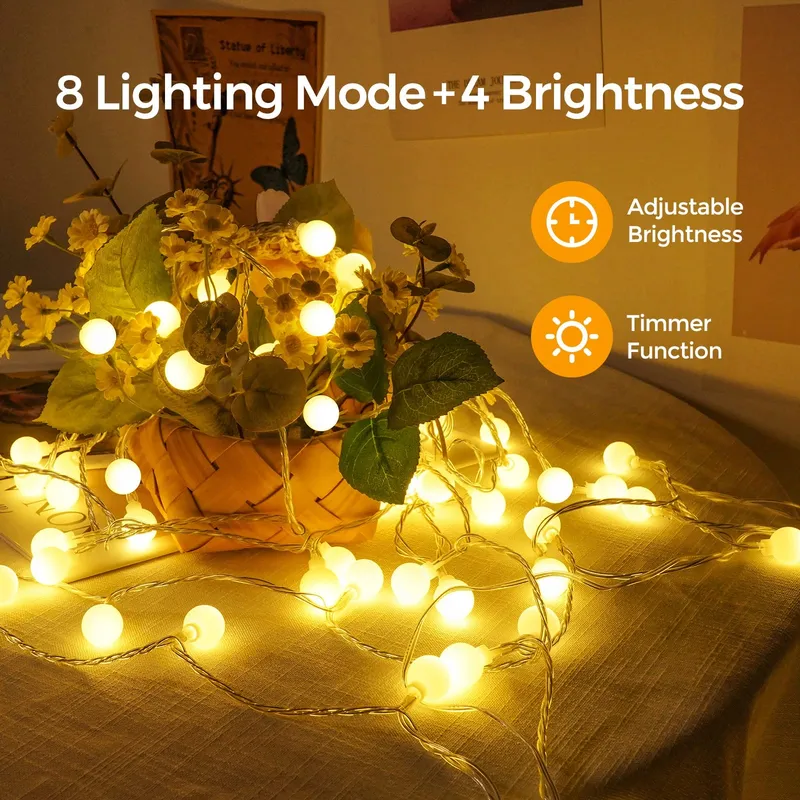 LED Kerstverlichting 27M Warm Wit Buiten En Binnen IP44 — foto 4
