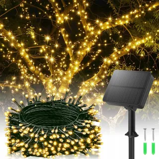 YIFMOO Solar LED Lichtsnoer Buiten 12M 120LED 8 Modi IP65 — miniatuur 1
