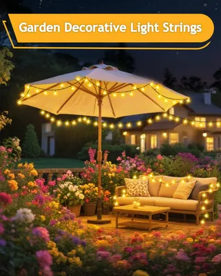 YIFMOO Solar LED Lichtsnoer Buiten 12M 120LED 8 Modi IP65 — miniatuur 7