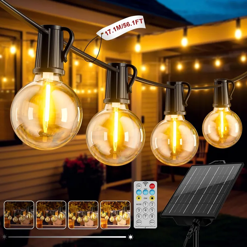 Solar LED Tuinlichtjes 17M 8 Modi Waterdicht Balkon Tuin Party — foto 1