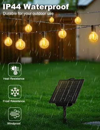 Solar LED Tuinlichtjes 17M 8 Modi Waterdicht Balkon Tuin Party — miniatuur 5