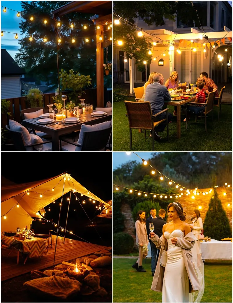Solar LED Tuinlichtjes 17M 8 Modi Waterdicht Balkon Tuin Party — foto 8