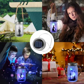 ADIWO Solar LED Lichtsnoer 3 Stuks 20 LED 2m Tuin IP44 — miniatuur 6