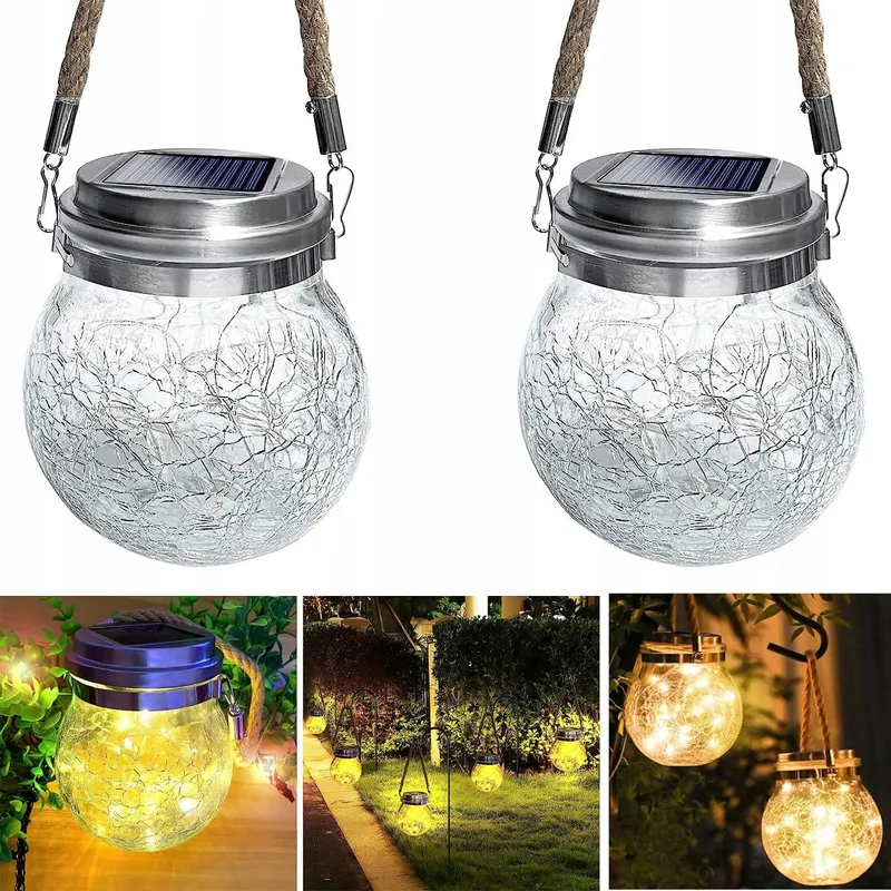 LED Solarglas Tuinlamp Set 2 Stuks — foto 1