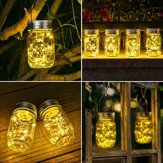 SOLPEX Solarlampen Buiten 6 Stuks 180 LED IP44 Tuin Terras Balkon — miniatuur 7