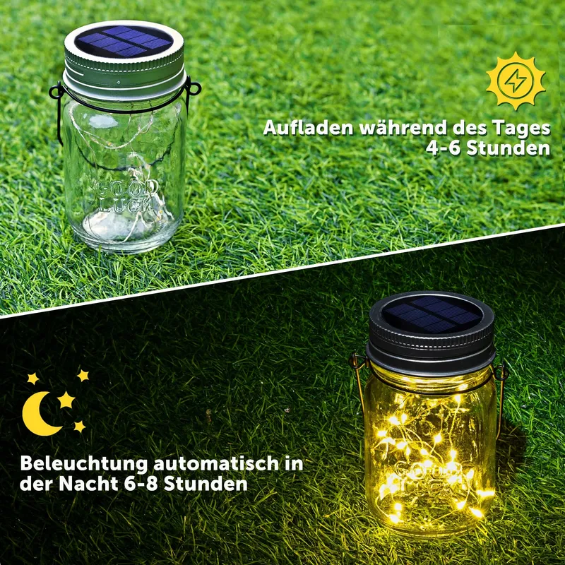 SOLPEX Solarlampen Buiten 6 Stuks 180 LED IP44 Tuin Terras Balkon — foto 4