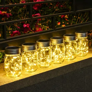 SOLPEX Solarlampen Buiten 6 Stuks 180 LED IP44 Tuin Terras Balkon — miniatuur 1