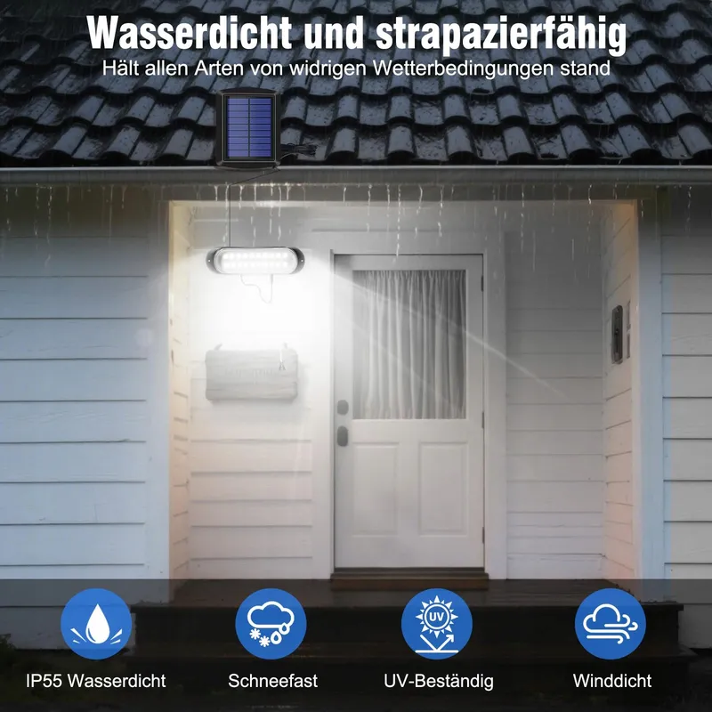 CHUNHEE Solar LED Hanglamp IP65 Waterdicht 20LED Tuin Terras — foto 3