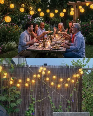 AFAIUP Solar LED Lampionnen 8M 30 LED Tuin Balkon — miniatuur 6