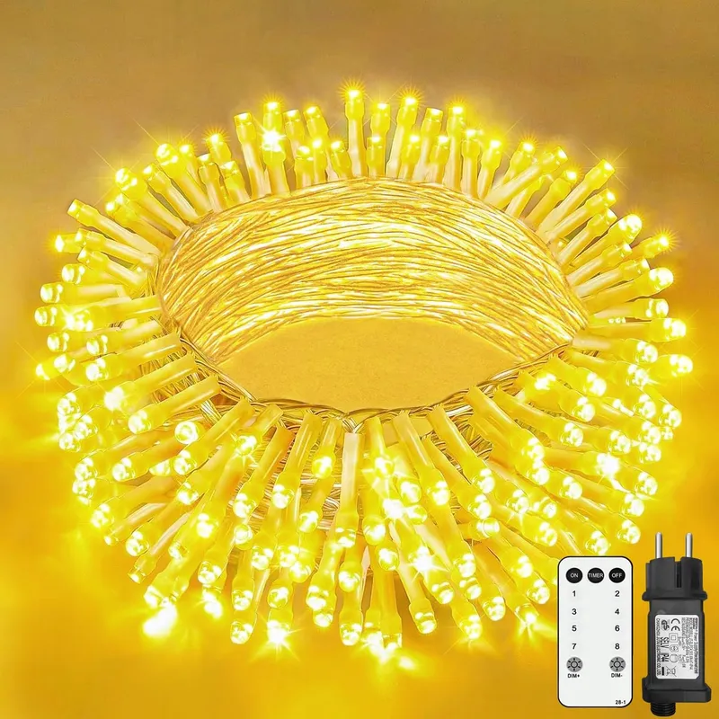 AEBECHUN LED Lichtsnoer 15M 150 LED Kerst Afstandsbediening Waterdicht — foto 1