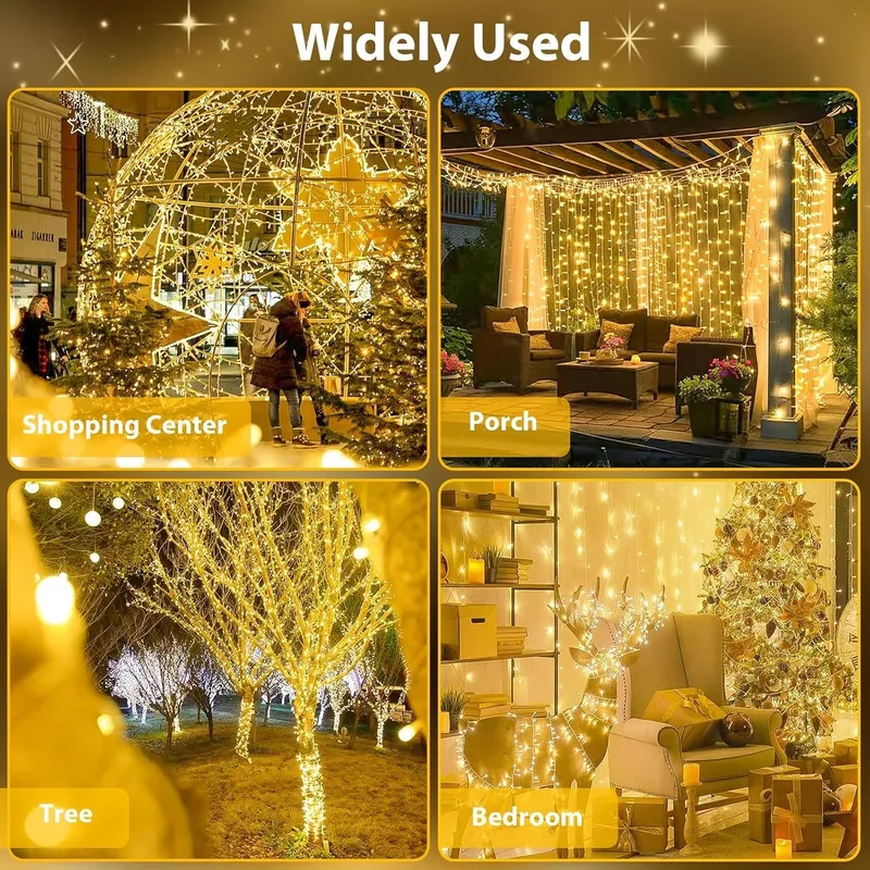 AEBECHUN LED Lichtsnoer 15M 150 LED Kerst Afstandsbediening Waterdicht — foto 7