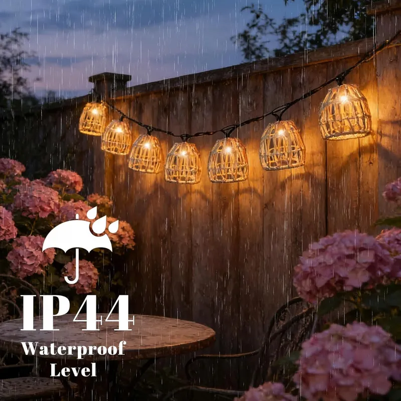 YEAHBOOM 10x LED Solar Lampjes Rotan Buiten Balkon Tuin — foto 4