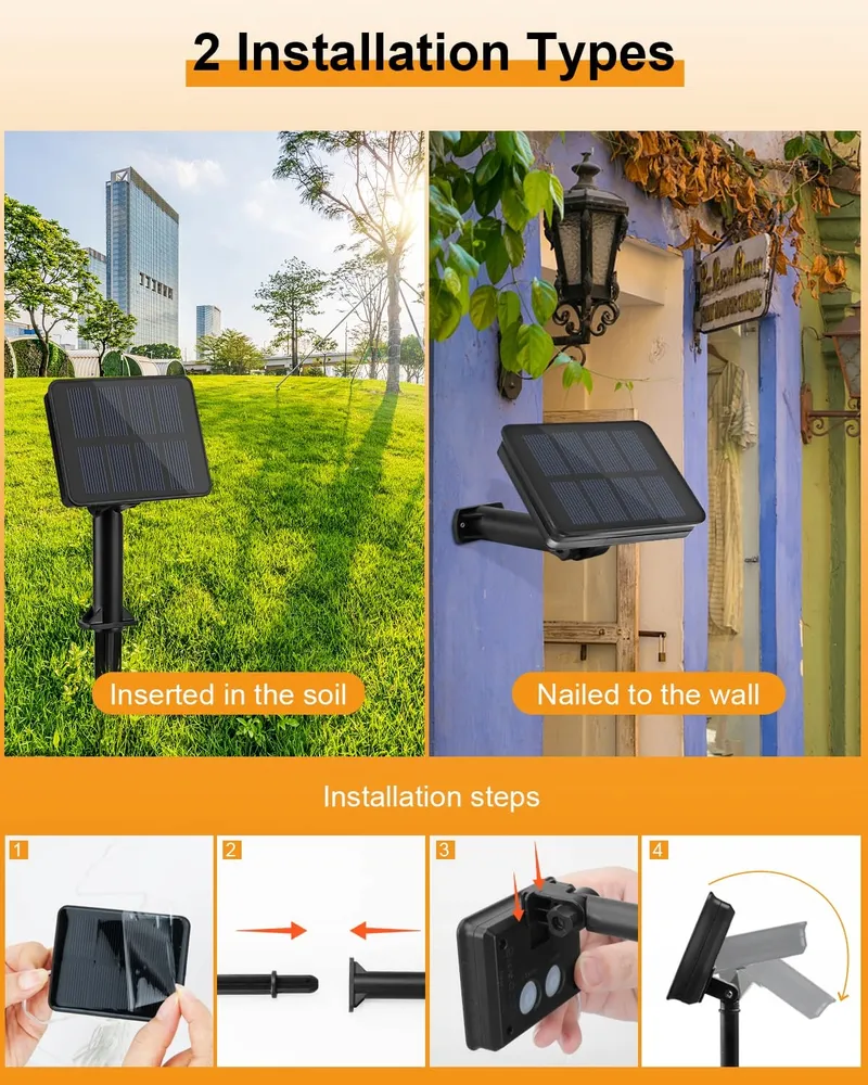 DALUGO Solar Lichtketting 50 LED 5M Warmwit Tuin Terras Bomen — foto 6