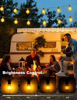 LED Lichtsnoer Buiten 20m Timer IP44 Waterdicht Balkon Tuin — miniatuur 2