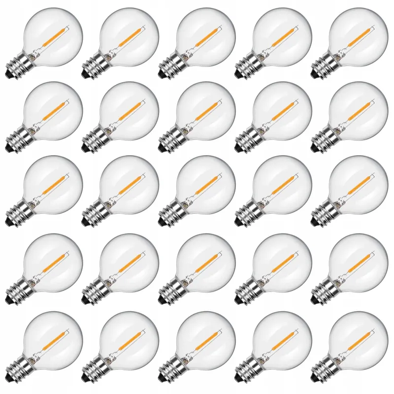 SUNSGNE G40 LED Lampen 25 Stuks Helder Terrasverlichting E12 C7 7W — foto 1