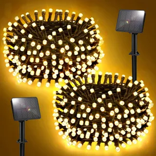FFZZKJ Solar Lichtsnoer Buiten 100 LED 10M IP44 Waterdicht Tuin Terras — miniatuur 1