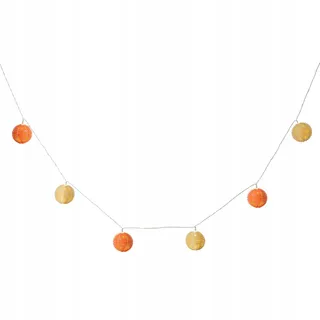 LIGHTS4FUN Solar Lichtketting Rotan 10 LED Oranje Beige Tuin Balkon — miniatuur 4
