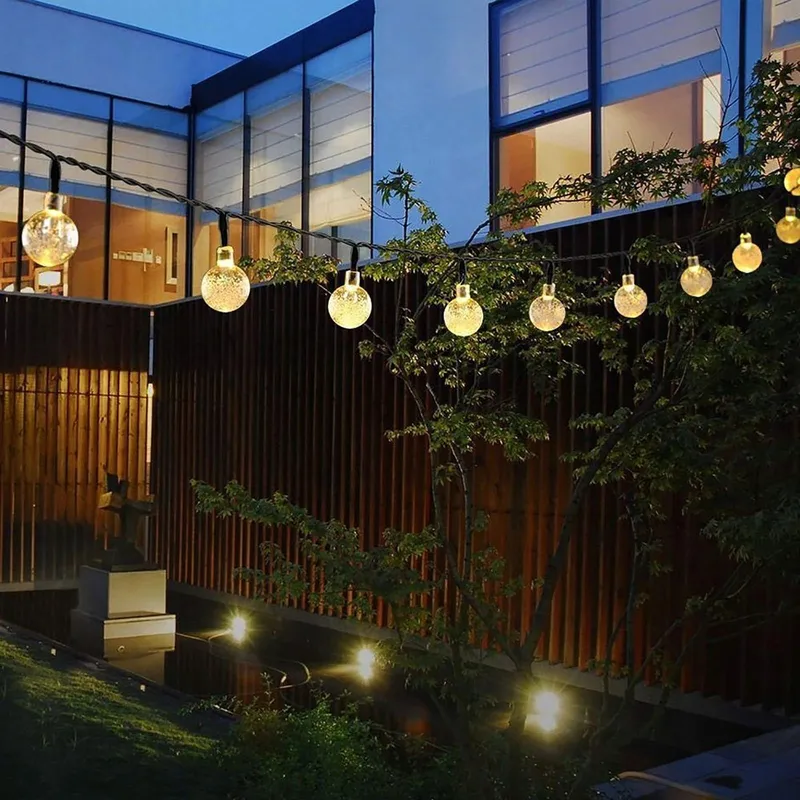 AGM Solar Lichtsnoer 50 LED Bollen Waterdicht Tuin — foto 5