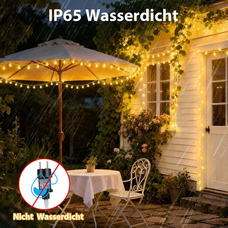 STARRYEVER Lichtsnoer Buiten 120 LED 20m 24 Kleuren Kristallen Bollen — foto 4