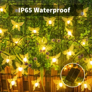 ISISYU Solar Lichtketting Vlinders 5M 20 LED Tuin Balkon Terras IP65 — miniatuur 3