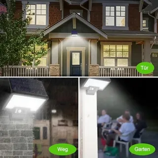 JESLED Solar LED Lampen 108LED Bewegingssensor IP65 Tuin Garage — miniatuur 6