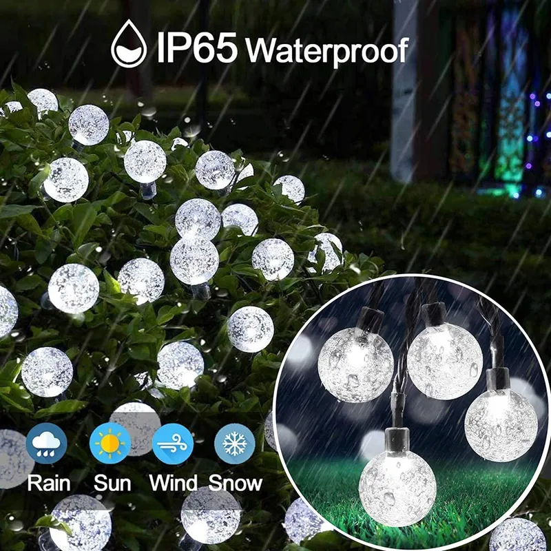 LEZONIC Solar Tuinverlichting 50 LED 7M IP65 Tuin Feest — foto 2