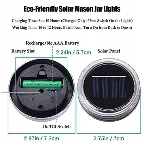 YMENOW 6 Solar Jampot Lampen 30 LED Tuin Buiten — foto 3