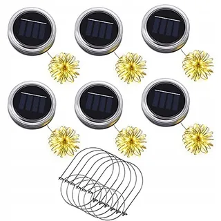 YMENOW 6 Solar Jampot Lampen 30 LED Tuin Buiten — miniatuur 1