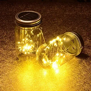 YMENOW 6 Solar Jampot Lampen 30 LED Tuin Buiten — miniatuur 4