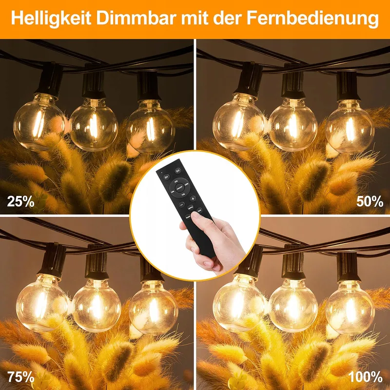 RETRO LIGHTS LED Lichtketting 30M Buiten Dimbaar Warm Wit Waterdicht — foto 2