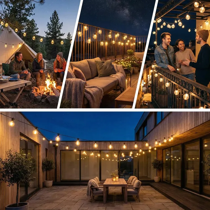 RETRO LIGHTS LED Lichtketting 30M Buiten Dimbaar Warm Wit Waterdicht — foto 8