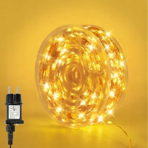 BOWFAR LED Lichtsnoer 10M 100 LED Warm Wit IP65 Waterdicht Buiten — foto 1