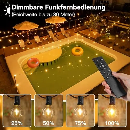 Solar Tuinlampjes 10M 17 LED IP65 Waterdicht Balkon Tuin — foto 2