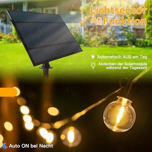 Solar Tuinlampjes 10M 17 LED IP65 Waterdicht Balkon Tuin — foto 4