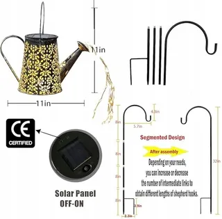 Solar Gieter met LED Lampjes Tuin Decoratie Padverlichting — miniatuur 4
